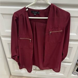 Button down maroon shirt